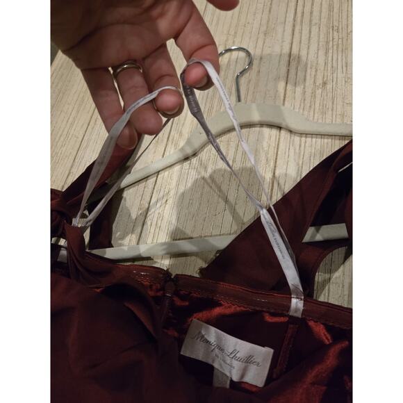 Monique Lhullier Women's Long Sweetheart Formal Dress Size 8 Tulip Hem - Picture 13 of 14